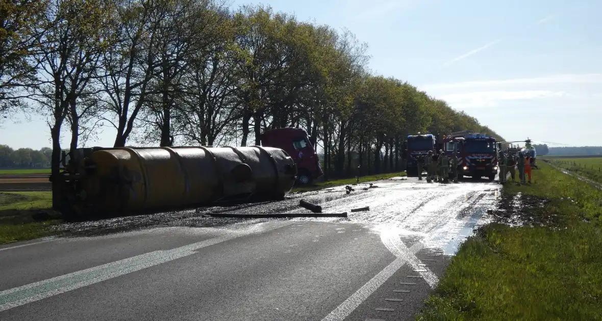 N381 urenlang afgesloten door ernstig ongeval met vrachtwagen - Foto 4