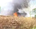 Konijn gered bij uitslaande brand in tuinhuisje