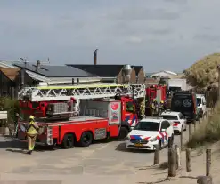 Brand in keuken van strandtent