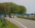 Ongeval tussen twee personenauto's bij invoegen snelweg