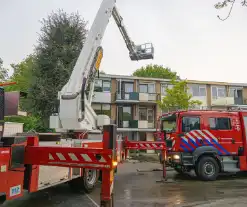 Brandweer ingezet na blikseminslag