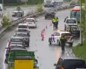 Dichte rijstrook door ongeval met lijnbus