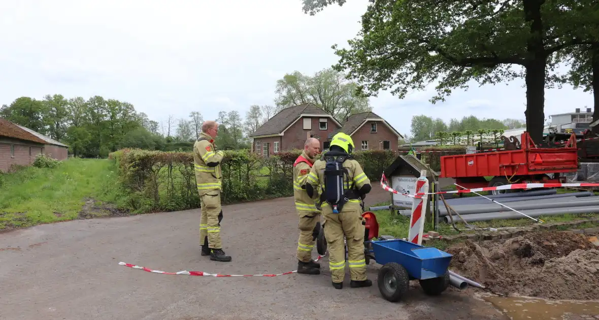 Gasleiding kapot getrokken bij graafwerkzaamheden