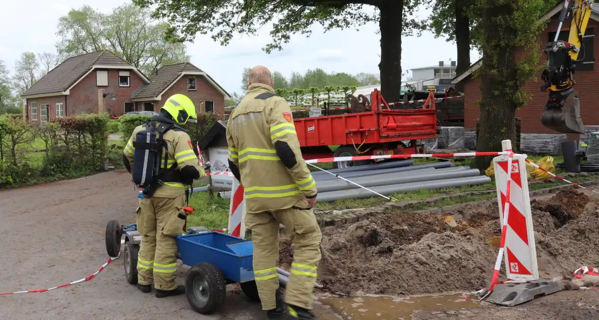 Gasleiding kapot getrokken bij graafwerkzaamheden - Foto 3