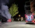 Flinke rookontwikkeling bij brand in container