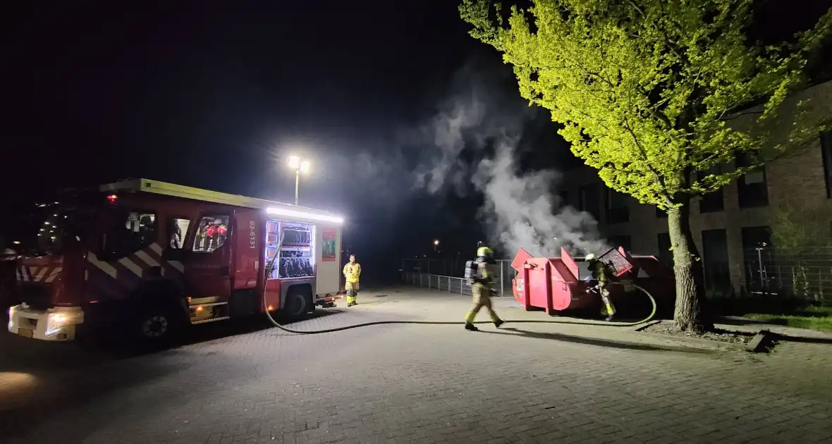 Wederom container in brand - Foto 1