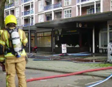 Grote brand in winkelpand