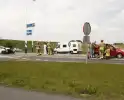 Auto zwaar beschadigd na botsing