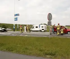 Auto zwaar beschadigd na botsing