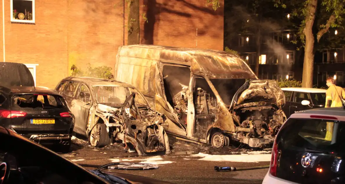 Meerdere voertuigen verwoest door brand - Foto 6