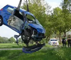 Automobilist gewond bij botsing met trekker