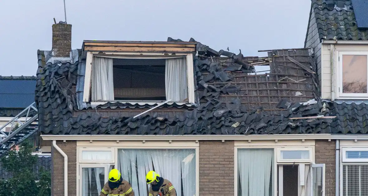 Enorme schade na explosie in woning