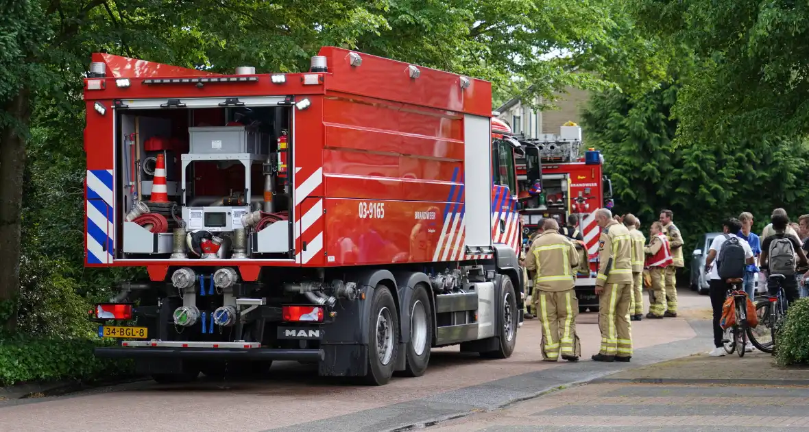 Flinke brand in coniferenhaag