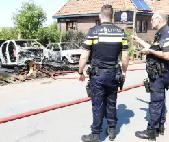 Twee voertuigen afgebrand tijdens werkzaamheden