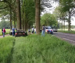 Automobilist raakt gewond bij botsing tegen boom