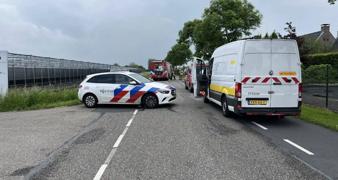 Wegwerkers veroorzaken gaslekkage in berm