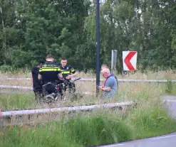 Fatbiker botst op tegemoetkomende fietser