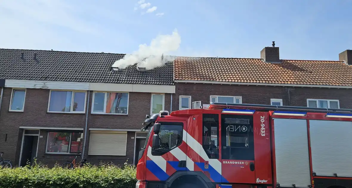 Felle brand op zolder van woning