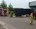 Brand in grote vuilcontainer
