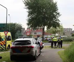 Twee fietsers met elkaar in botsing