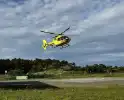 Traumahelikopter landt ter ondersteuning bij de huisartsenpraktijk