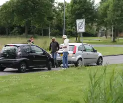 Schade bij ongeval, verkeer rijdt door afzetting