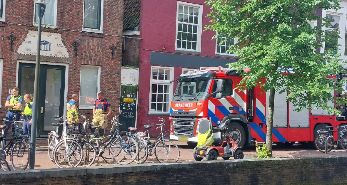 Veel hulpdiensten aanwezig voor scootmobiel in het water