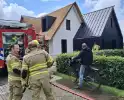 Brandweer aanwezig bij brand in gerenoveerde woning