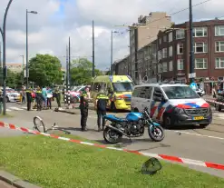 Fietser gewond bij aanrijding met motorrijder