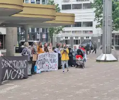 Pro Palestina demonstratie voor Tweede Kamer gebouw