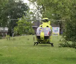 Traumahelikopter aanwezig voor medisch incident