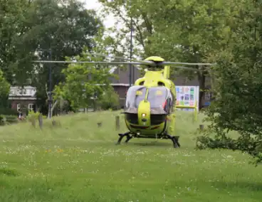 Traumahelikopter aanwezig voor medisch incident