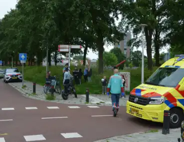 Fatbiker komt ten val na aanrijding met auto