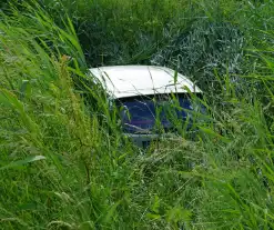 Vrouw verdwijnt met auto in de sloot