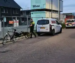 Speurhond ingezet na luid alarm op bouwterrein