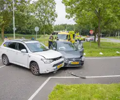 Bestuurder gewond bij botsing onderaan afrit