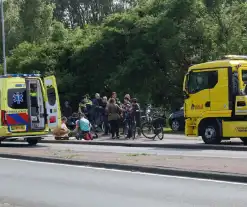 Fietsster komt hard ten val en raakt gewond