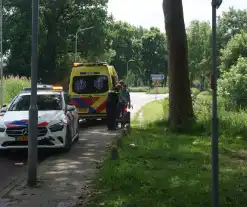 WIelrenner naar het ziekenhuis na ongeval