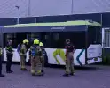 Brand in remmen van bus