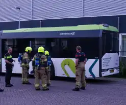 Brand in remmen van bus