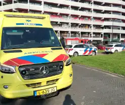 Hulpdiensten groots ingezet voor brand in flatwoning