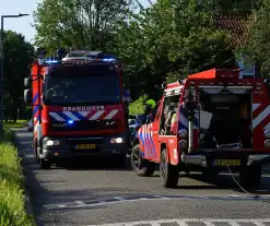 Gasfles in brand tijdens barbecue