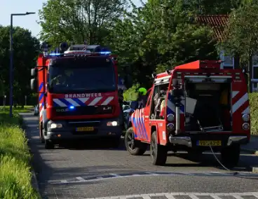 Gasfles in brand tijdens barbecue