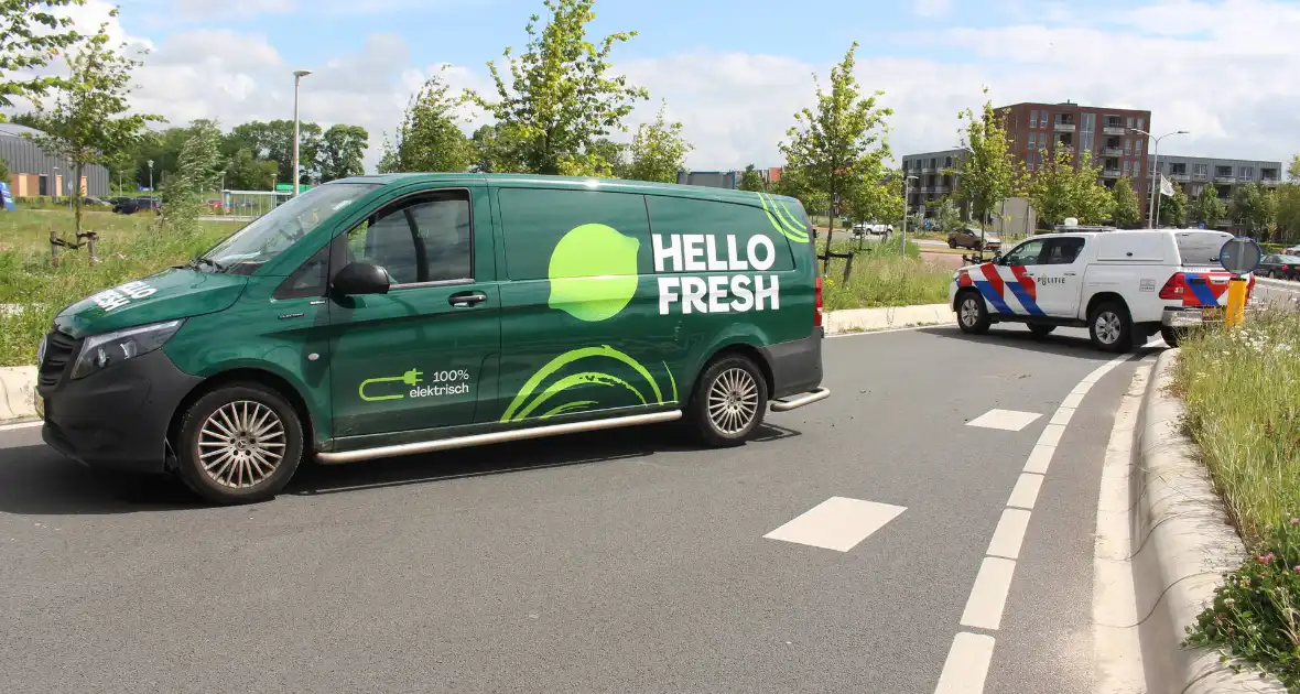 Vogel vliegt tegen voorruit bestelbus