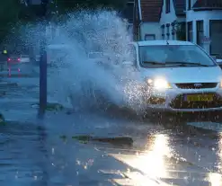 Straten blank door wolkbreuk