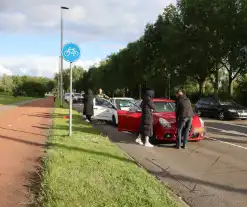 Kop-staart aanrijding voor verkeerlichten