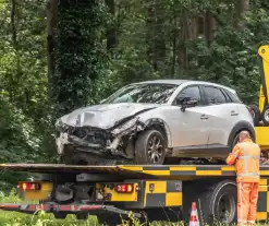 Automobilist rijdt twee lantaarnpalen uit de grond