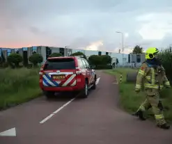 Fietspad afgesloten vanwege aangetroffen vaten