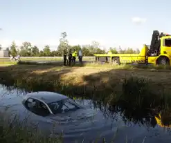 Automobilist raakt van snelweg en belandt in sloot