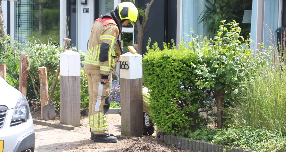 Hard sissend geluid bij werkzaamheden voortuin